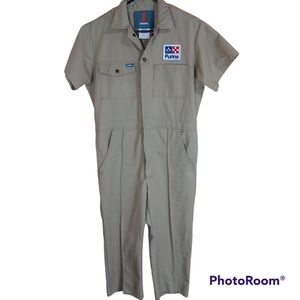 PURINA short sleeves crop capri full zip cover all size 38 Made in Canada Unisex